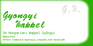 gyongyi wappel business card